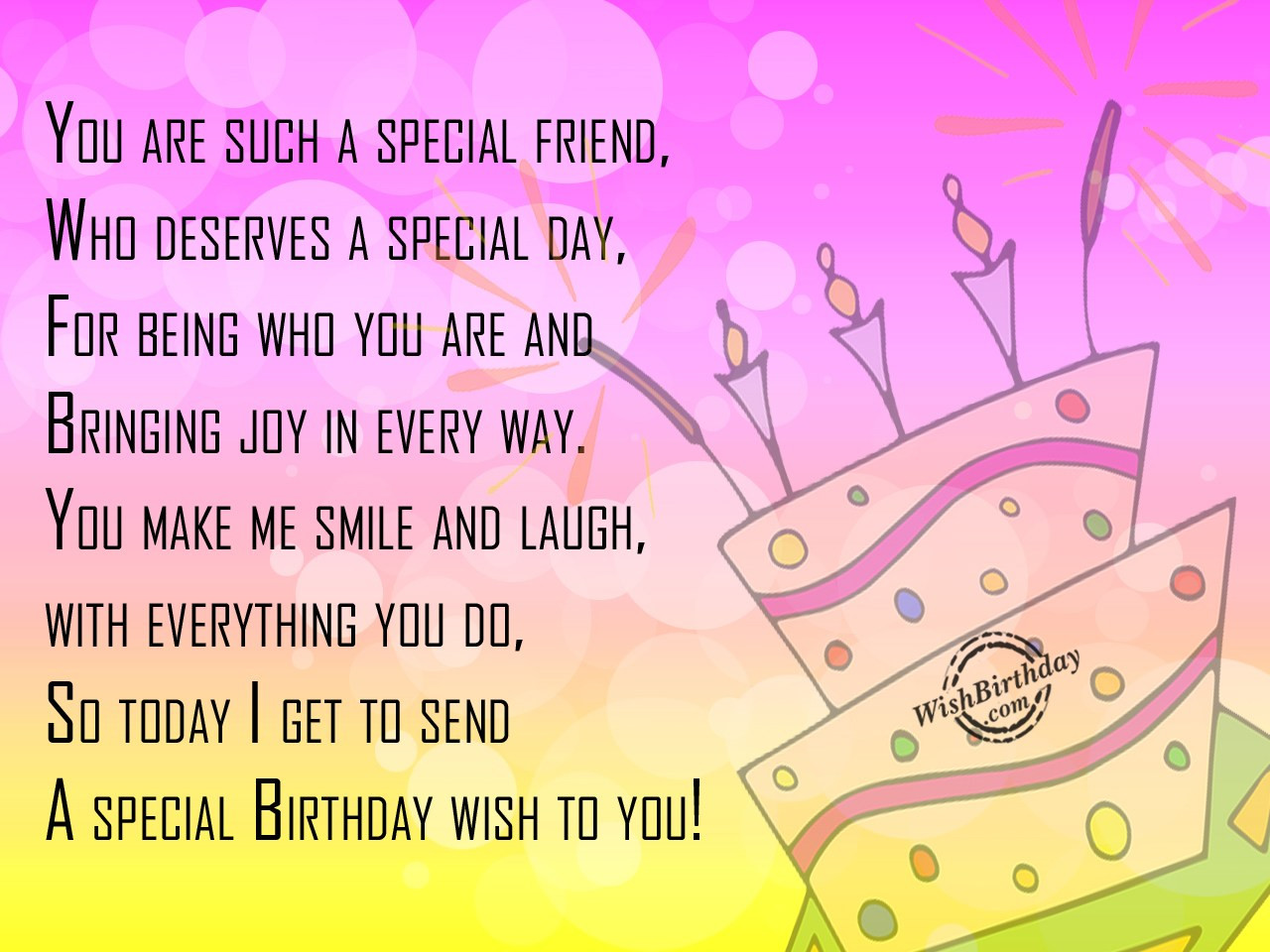 Birthday Wishes To A Special Friend
 Birthday Wishes Top 10 Bday Wishes For Friend And