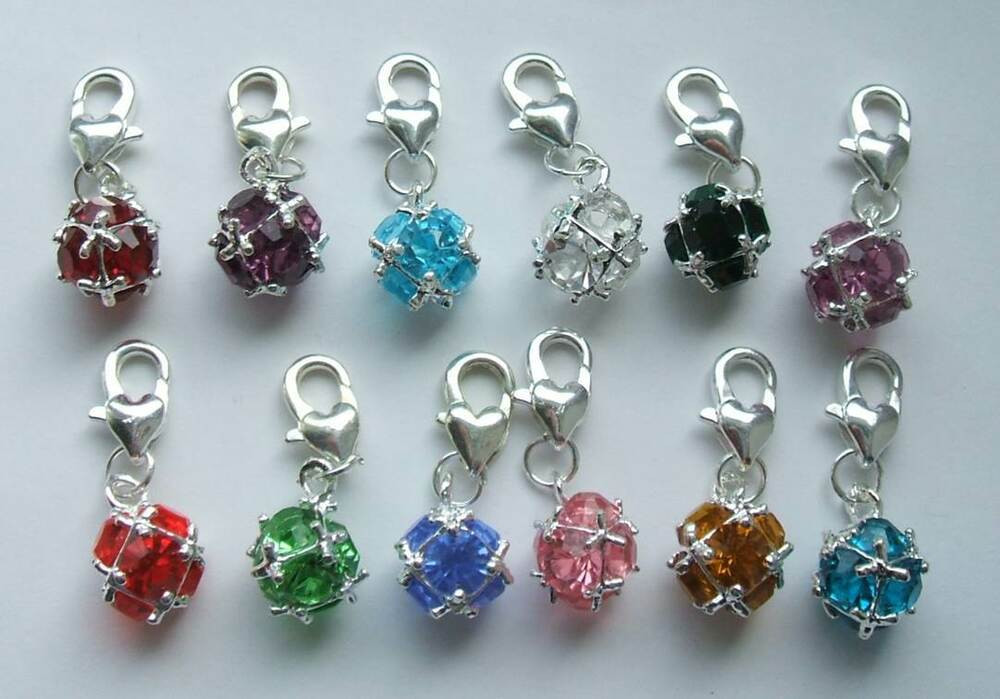 Birthstone Charms For Bracelets
 Birthstone Clip on Charms Charm Bracelets