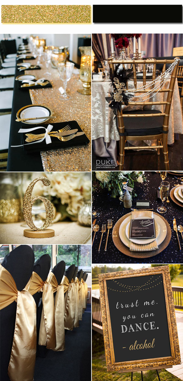 Black And Gold Wedding Theme
 2017 Golden Globe Top 4 Trendy and Chic Colors for Your
