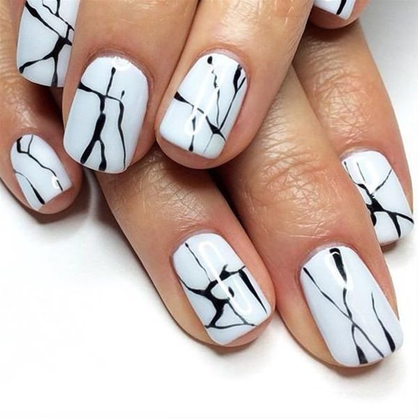 Black And White Nail Art Design
 50 Incredible Black and White Nail Designs