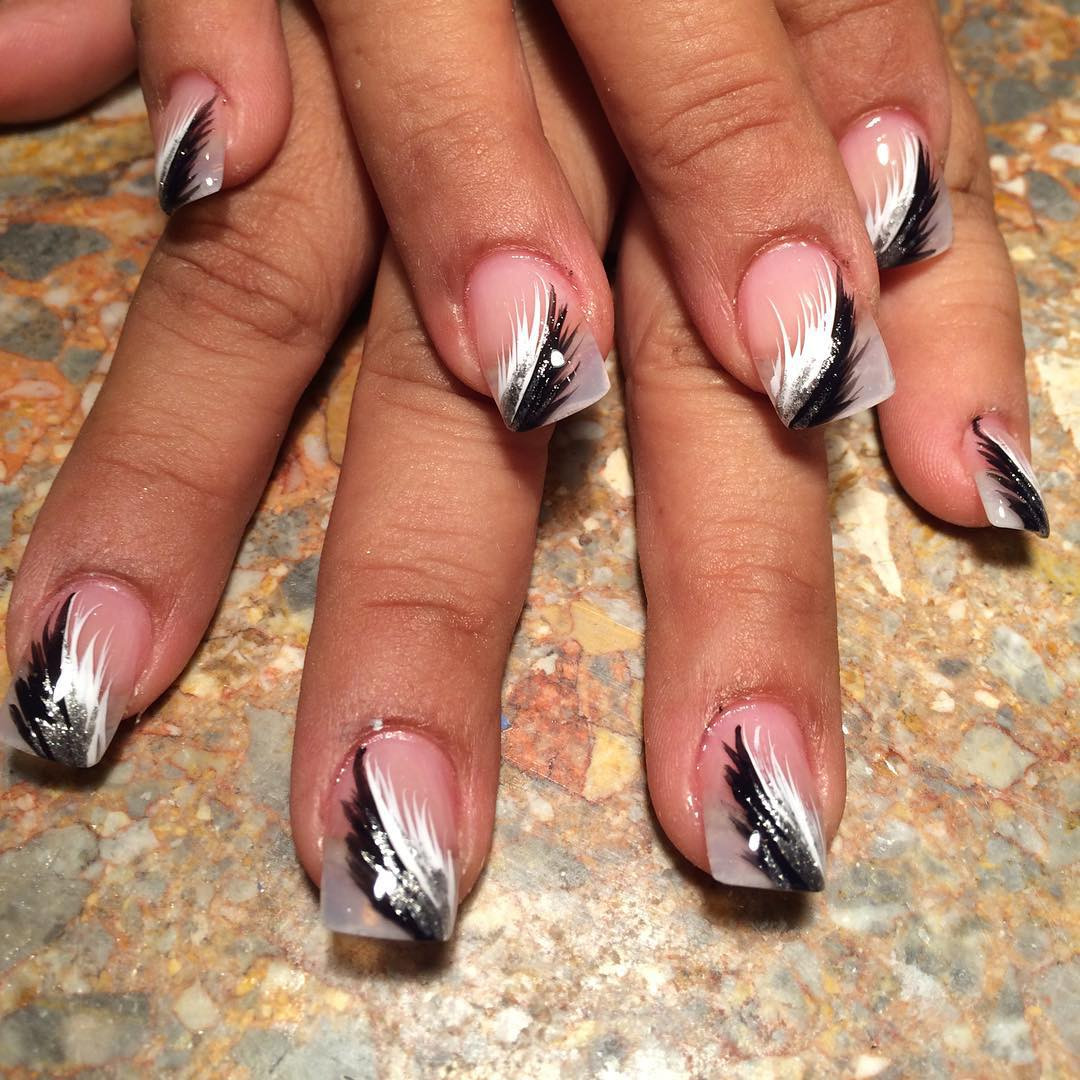 Black And White Nail Art Design
 45 Black and White Nail Art Designs Ideas