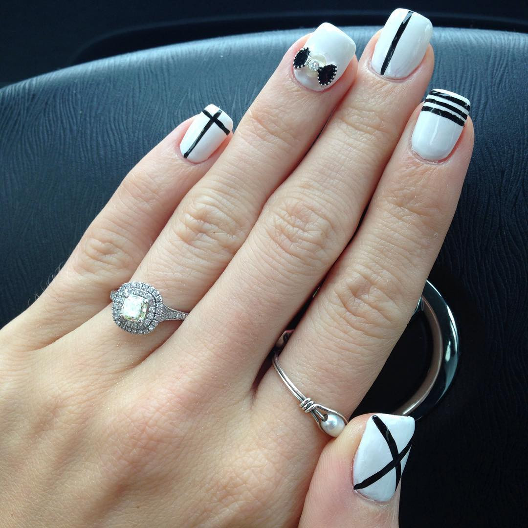 Black And White Nail Art Design
 27 White and Black Nail Art Designs Ideas