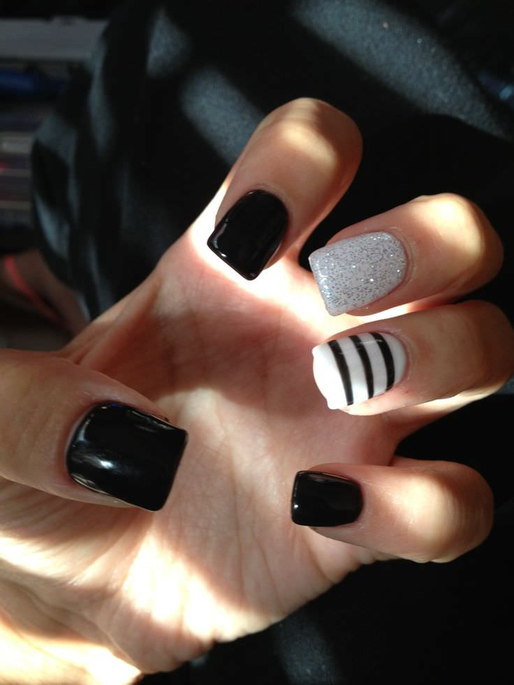 Black And White Nail Art Design
 45 Black and White Nail Art Designs Ideas