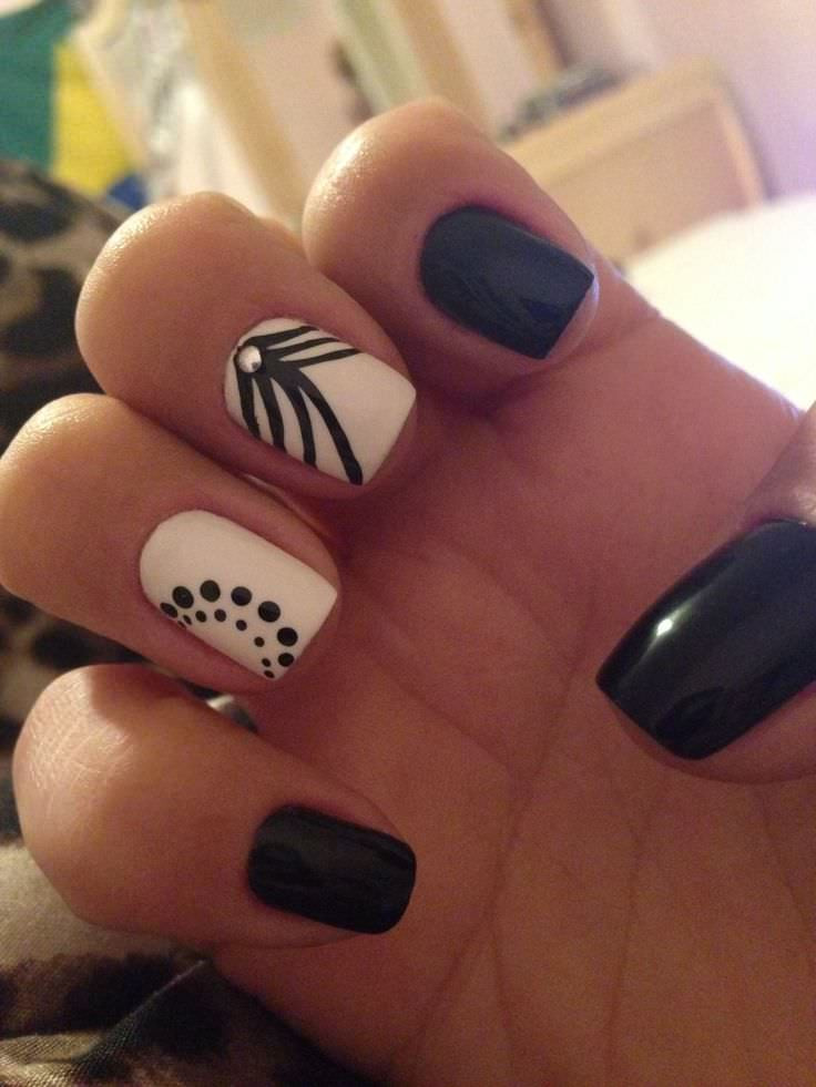 Black And White Nail Art Design
 45 Black and White Nail Art Designs Ideas