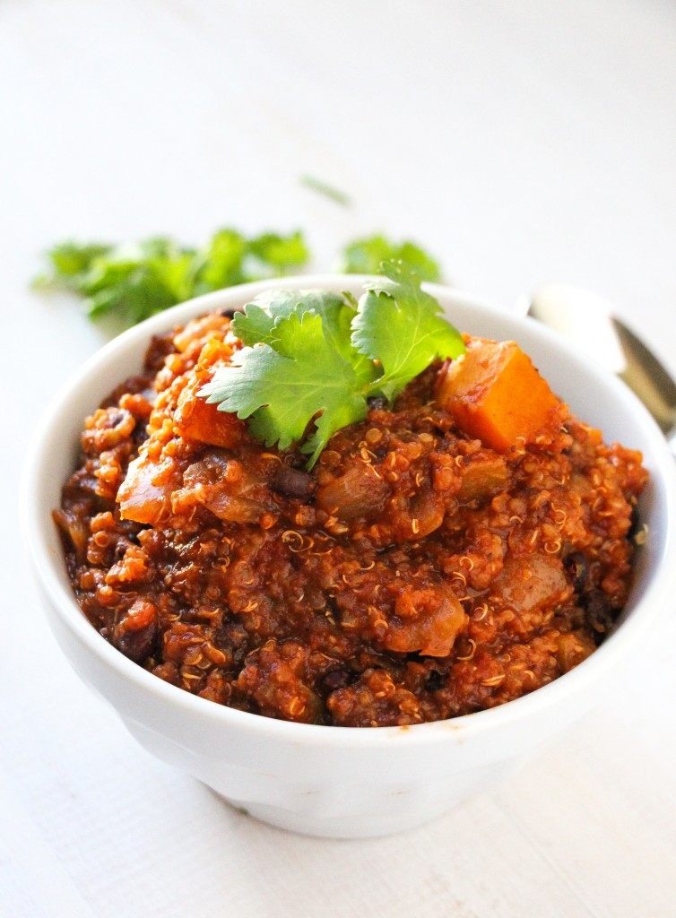 Black Bean Quinoa Chili
 Mango Jalapeño Black Bean Quinoa Chili Layers of Happiness