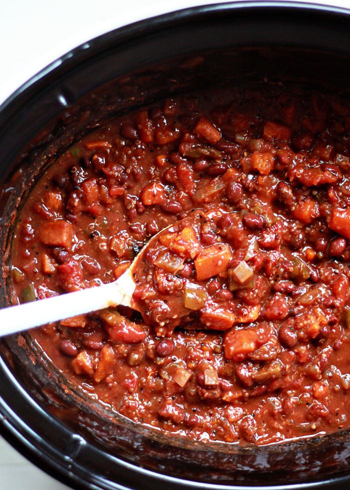 Black Bean Quinoa Chili
 Slow Cooker Quinoa Sweet Potato & Black Bean Ve arian