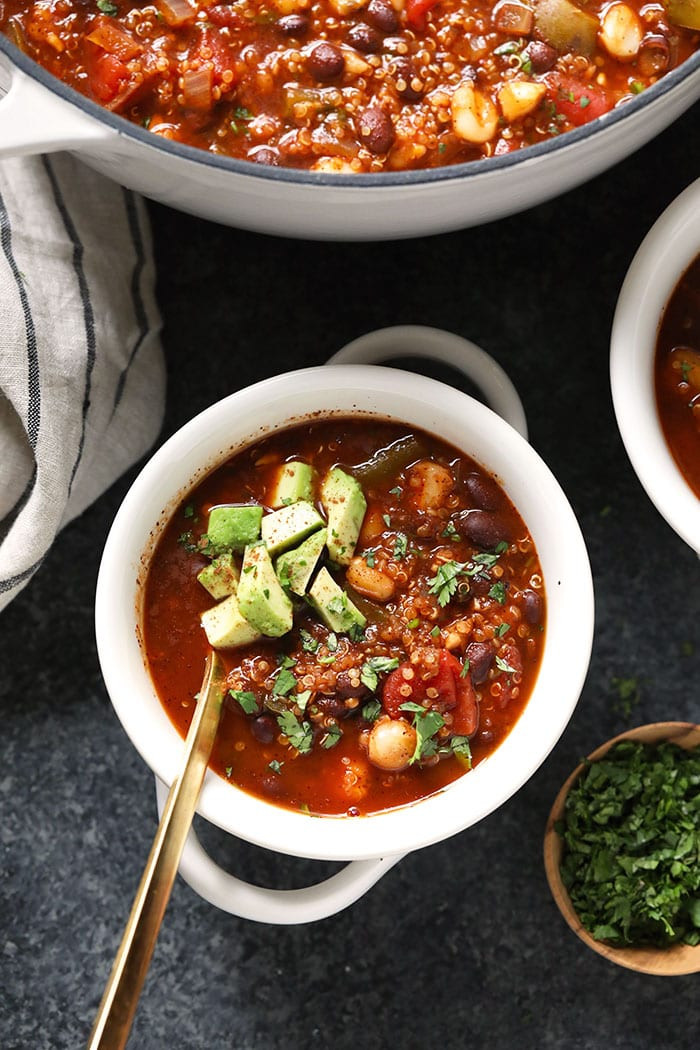 Black Bean Quinoa Chili
 Vegan Black Bean Quinoa Chili one pot meal Fit Foo