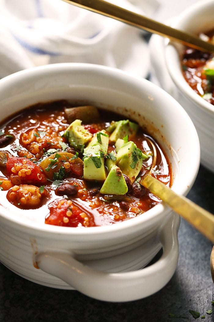 Black Bean Quinoa Chili
 Vegan Black Bean Quinoa Chili one pot meal Fit Foo