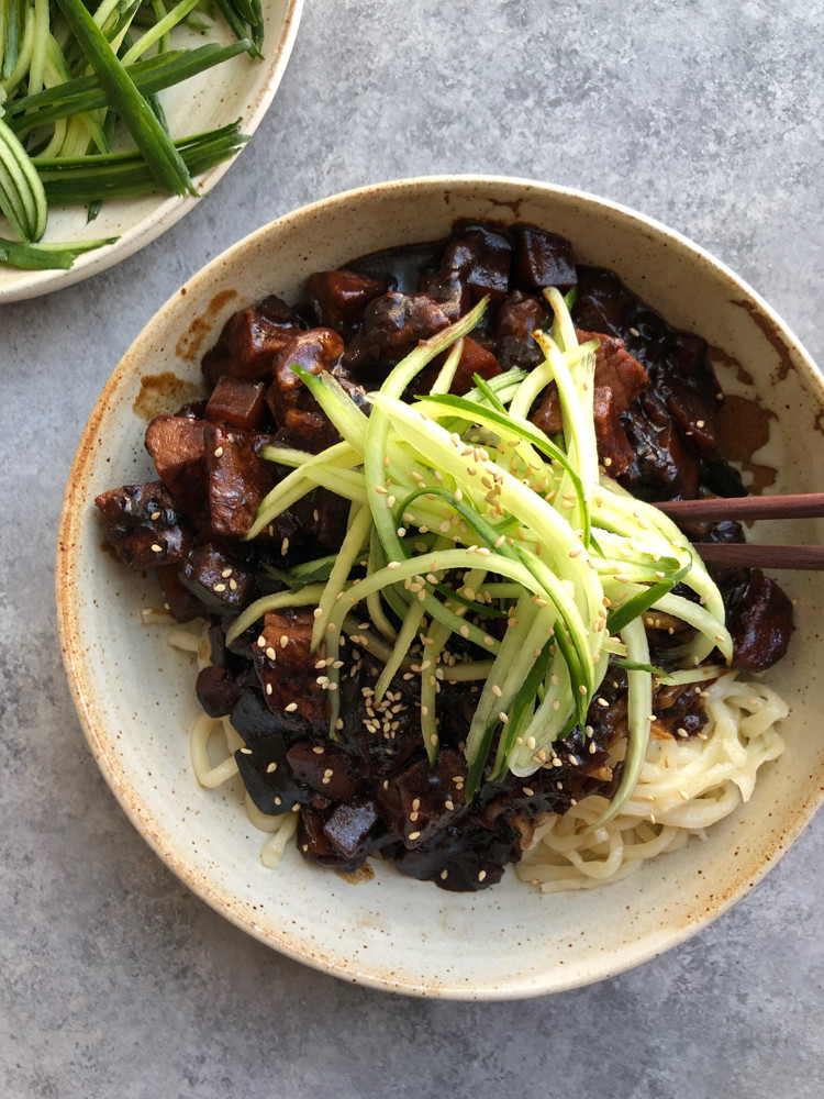 Black Bean Sauce Noodles
 Jajangmyeon Korean Black Bean Noodles Video