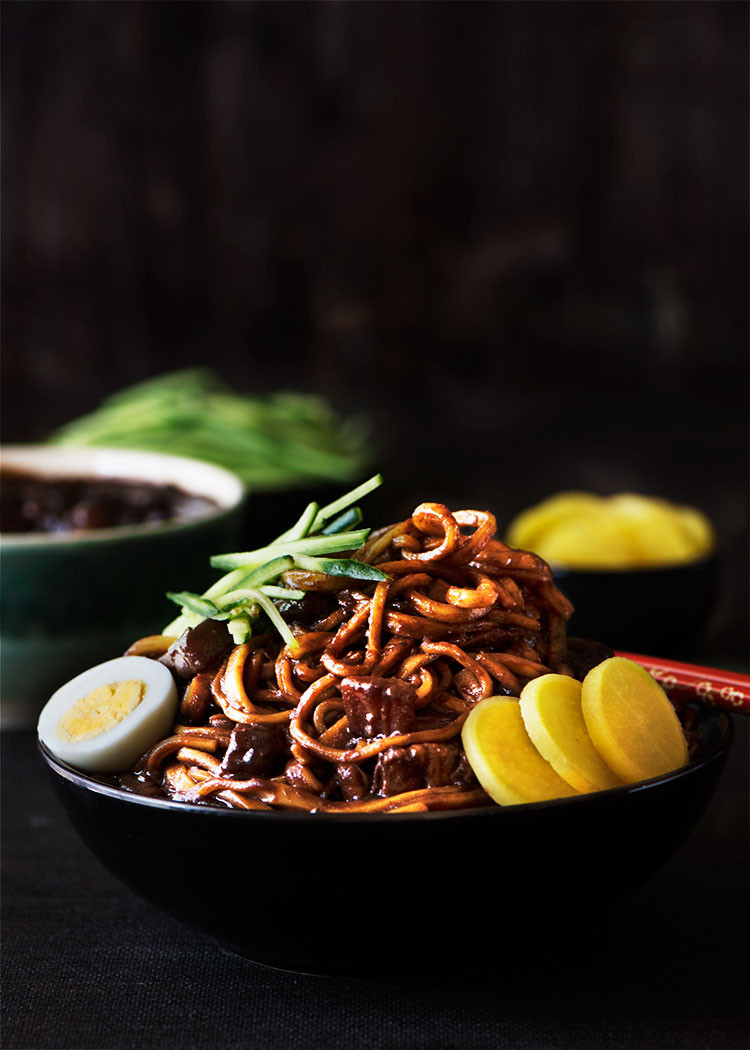 Black Bean Sauce Noodles
 Korean Black Bean Noodles