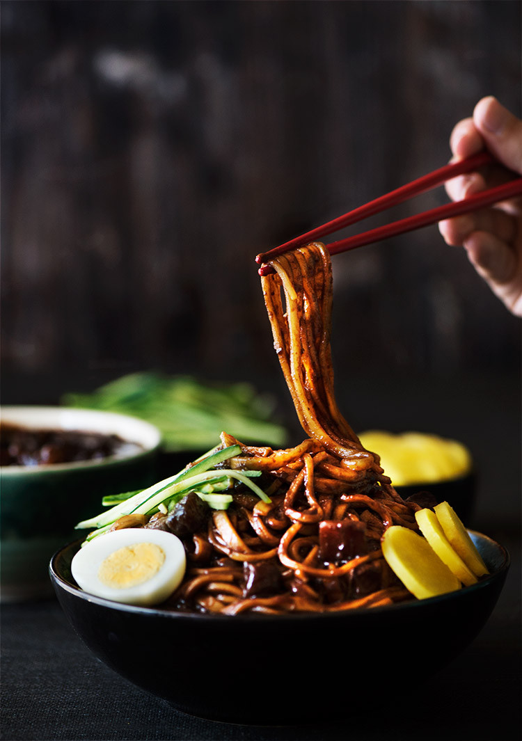 Black Bean Sauce Noodles
 Korean Black Bean Noodles