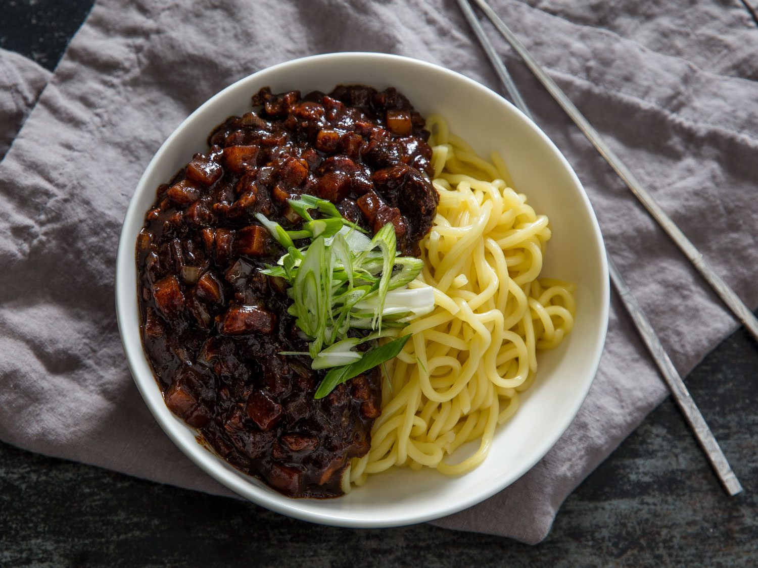 Black Bean Sauce Noodles
 Jjajangmyeon Korean Black Bean Noodles Recipe