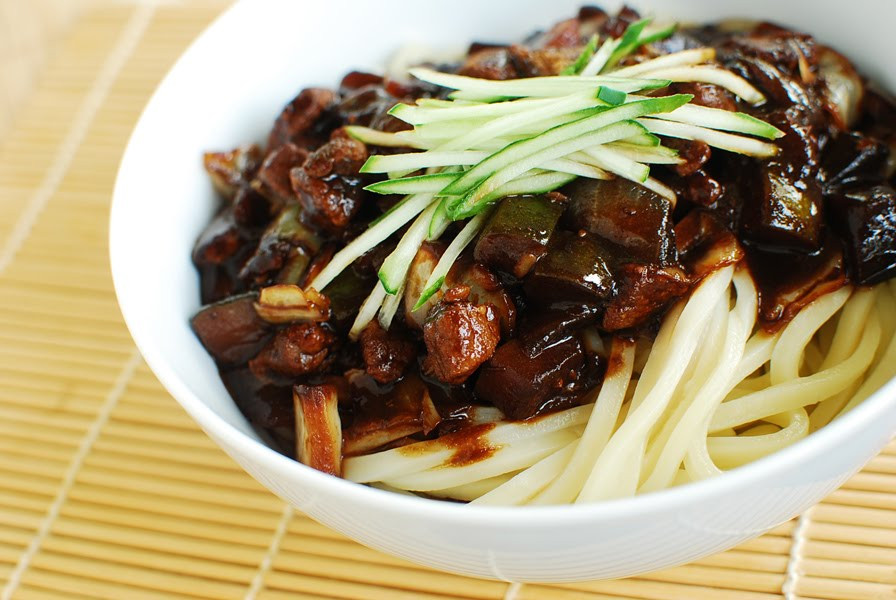 Black Bean Sauce Noodles
 Jajangmyeon Noodles in Black Bean Sauce Korean Bapsang