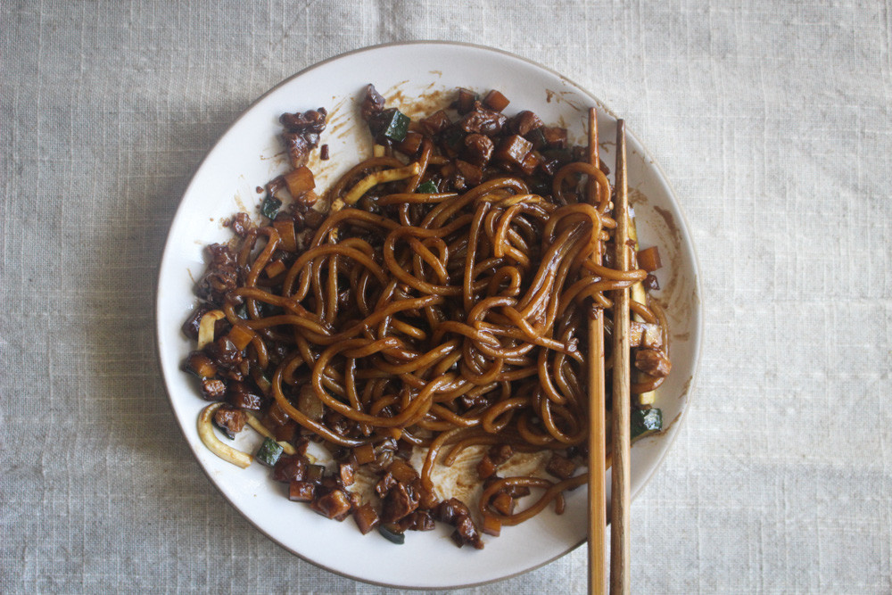 Black Bean Sauce Noodles
 Noodles with Black Bean Sauce Jajangmyeon