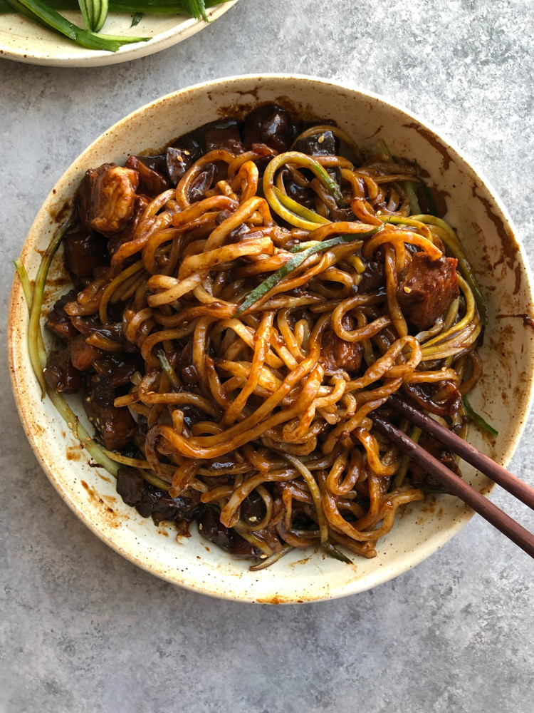 Black Bean Sauce Noodles
 Jajangmyeon Korean Black Bean Noodles Video