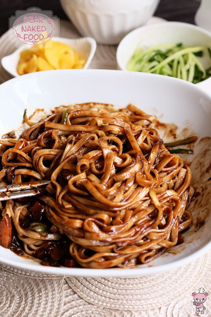 Black Bean Sauce Noodles
 Jjajangmyeon Korean Black Bean Sauce Noodles