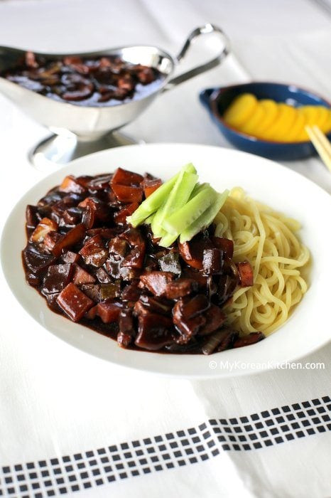 Black Bean Sauce Noodles
 Korean Black Bean Sauce Noodles Jajangmyeon My Korean