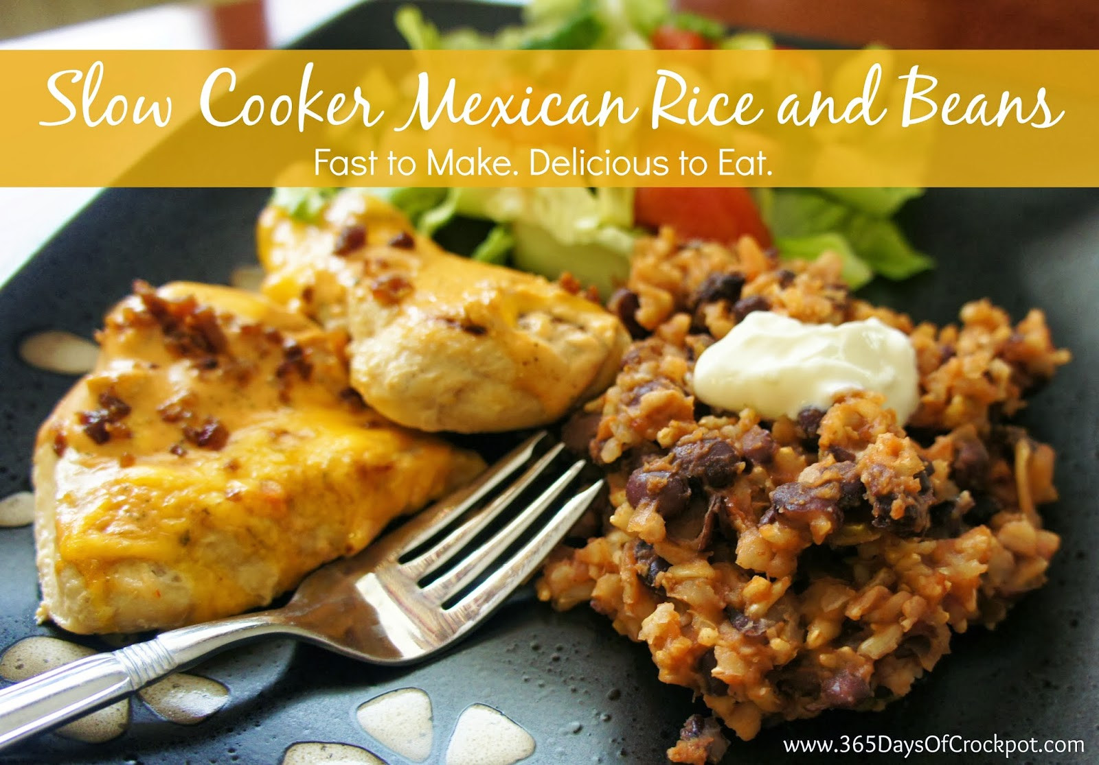 Black Beans And Rice Slow Cooker
 Recipe for Slow Cooker Mexican Black Beans and Rice 365