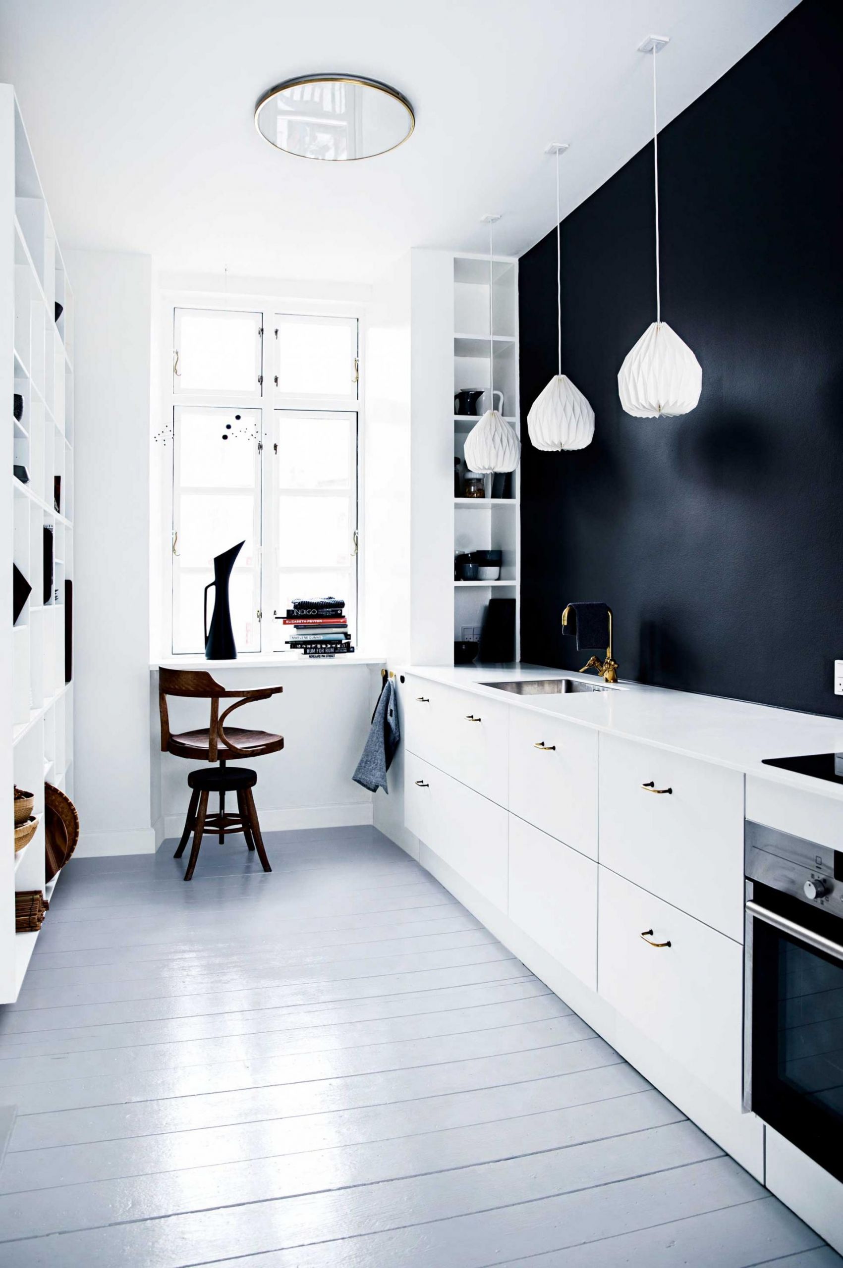 Black Kitchen Walls
 decordots Two looks of a small kitchen with amazing open