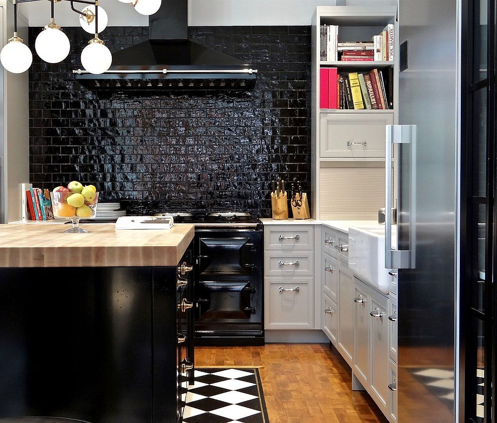 Black Kitchen Walls
 Dark Delicacy How to Bring a Brilliant Black Island into