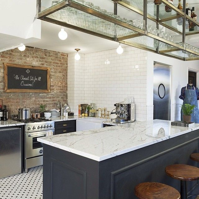 Black Kitchen Walls
 20 Modern Exposed Brick Wall Kitchen Interior Designs