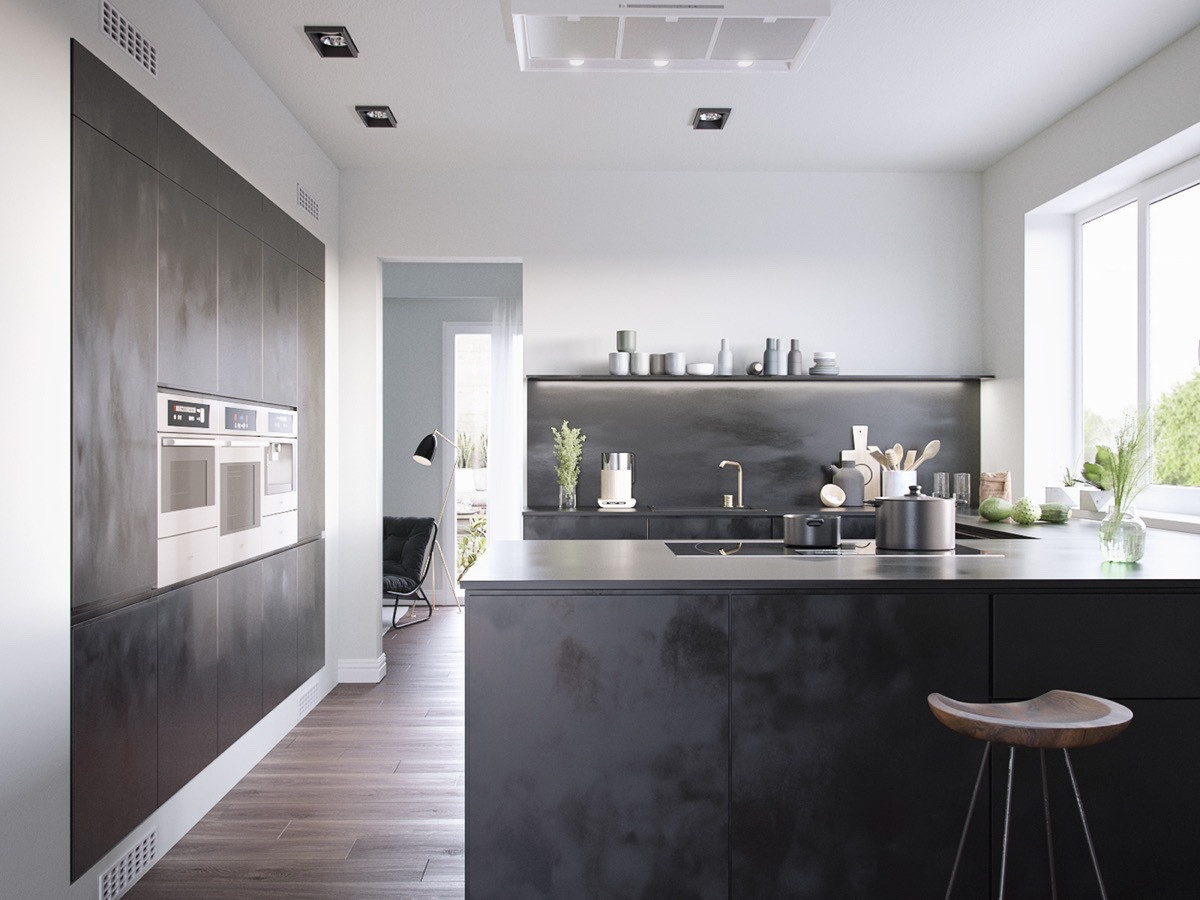 Black Kitchen Walls
 36 Stunning Black Kitchens That Tempt You To Go Dark For