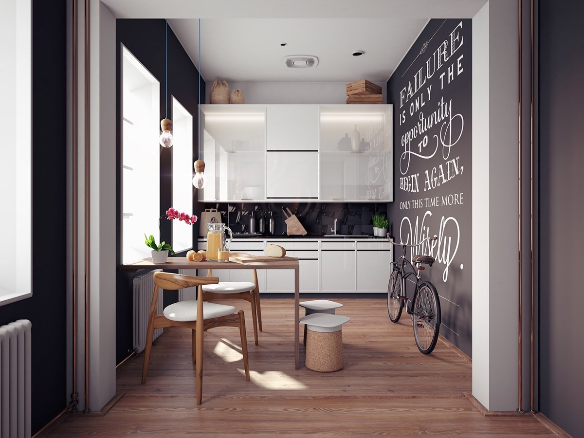 Black Kitchen Walls
 40 Beautiful Black & White Kitchen Designs