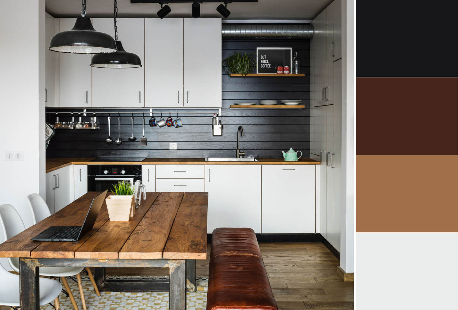 Black Kitchen Walls
 30 Accent Wall Color binations To Match Any Style