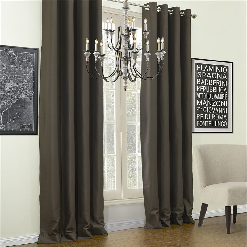 Black Living Room Curtains
 Black Colored Concise Curtains in Living Room
