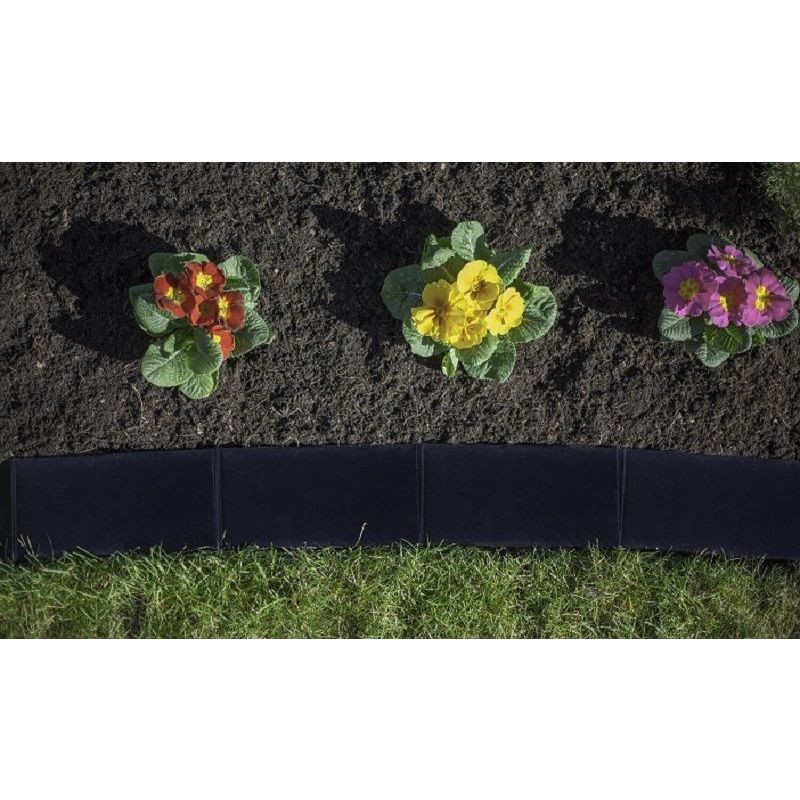 Black Metal Landscape Edging
 1 44m Apollo Black Metal Brick Style Lawn Edging H5cm on