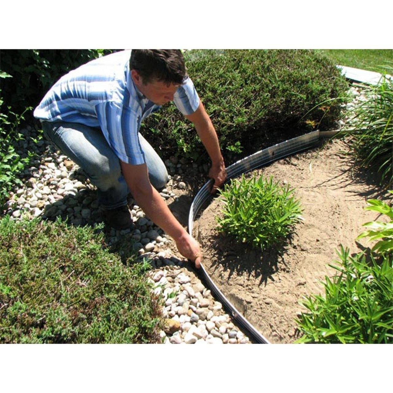 Black Metal Landscape Edging
 Sure Loc 24 ft Aluminum Landscape Edging Project Kit in