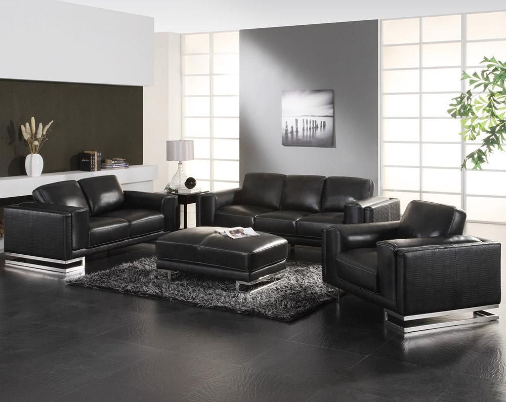 Black Sofa Living Room Ideas
 Great Artistic Black and White Modern Living Room Ideas