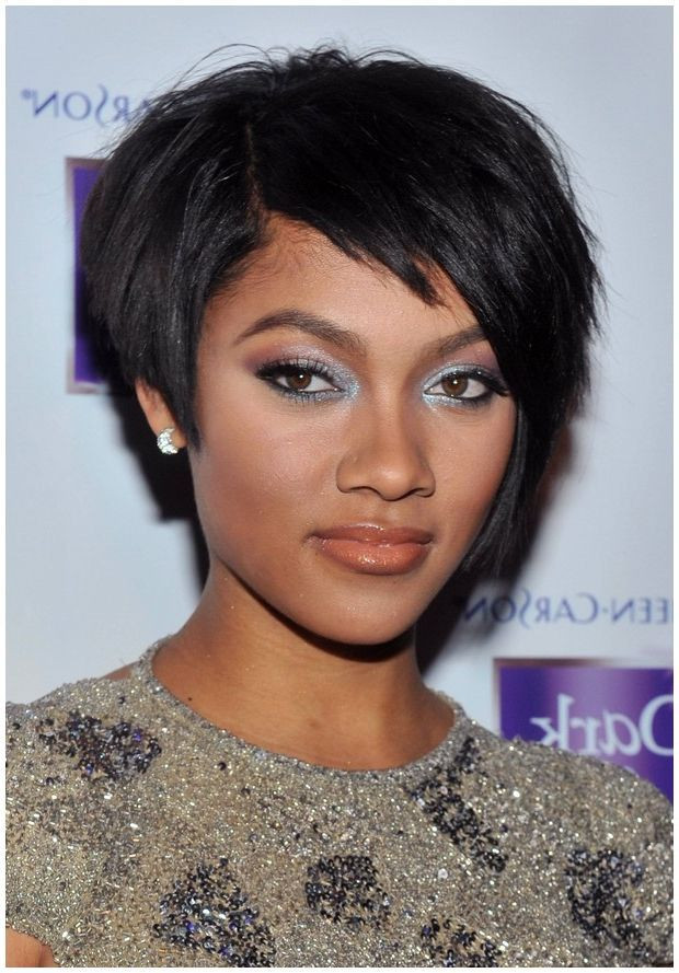 Black Weave Hairstyles For Round Faces
 short hairstyles for black women for round faces