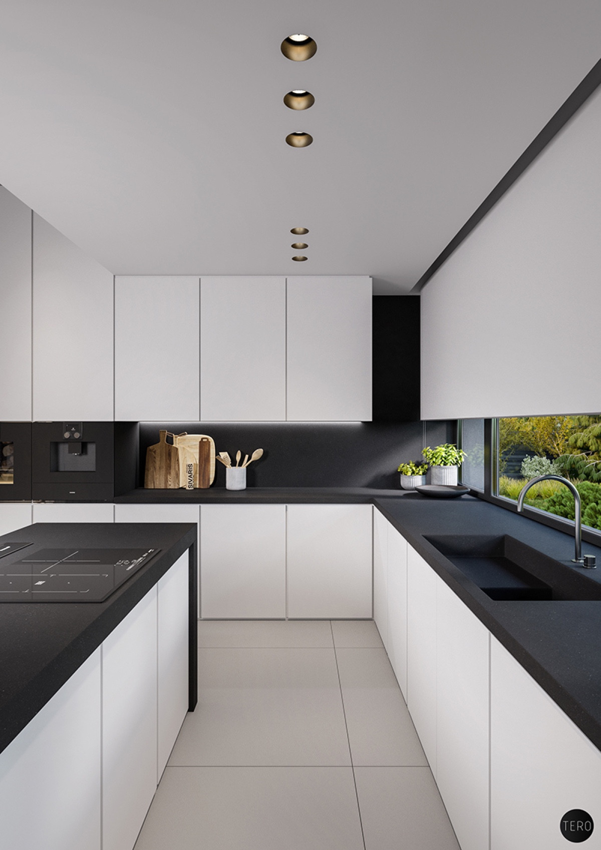 Black White And Gray Kitchen
 40 Beautiful Black & White Kitchen Designs