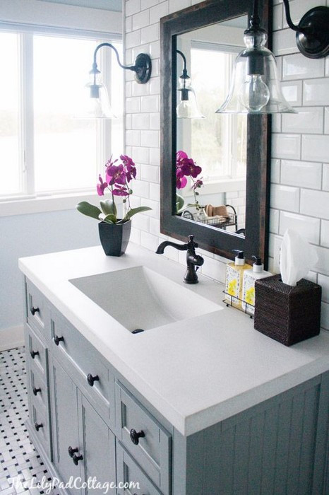 Blue And Gray Bathroom Decor
 30 Interior Designs with Bathroom Faucets MessageNote