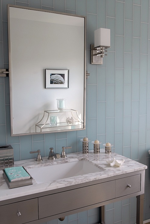 Blue And Gray Bathroom Decor
 Gray and Blue Bathroom Contemporary bathroom Opal