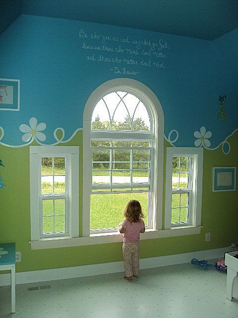 Blue And Green Kids Room
 Blue & Green Playroom I love this how the two colors