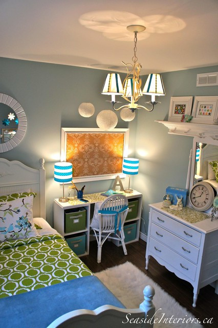 Blue And Green Kids Room
 Going Blue and Green Girls Room Eclectic Kids other
