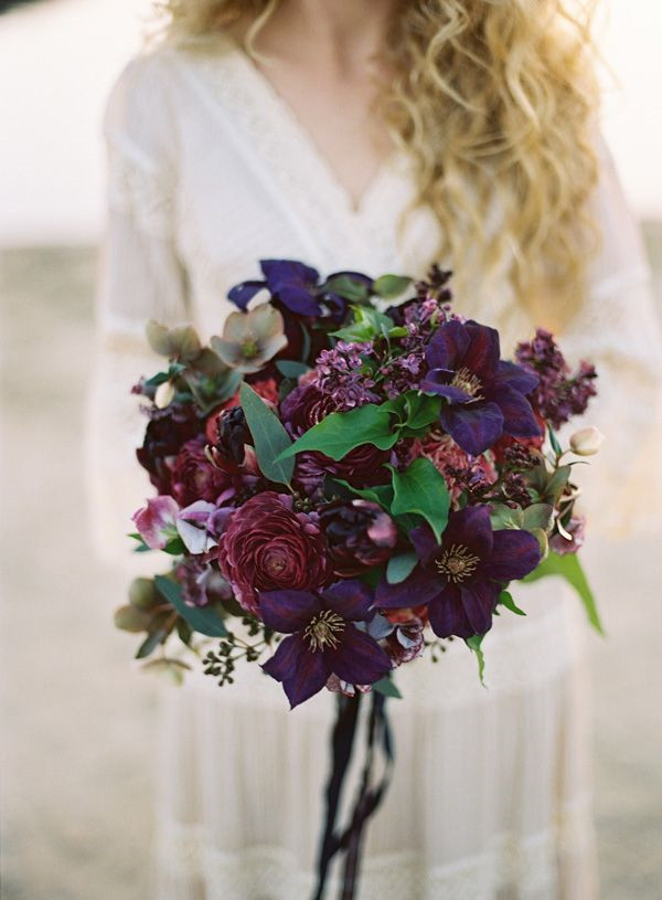 Blue And Purple Wedding Flowers
 35 Dark Purple Wedding Color Ideas for Fall Winter