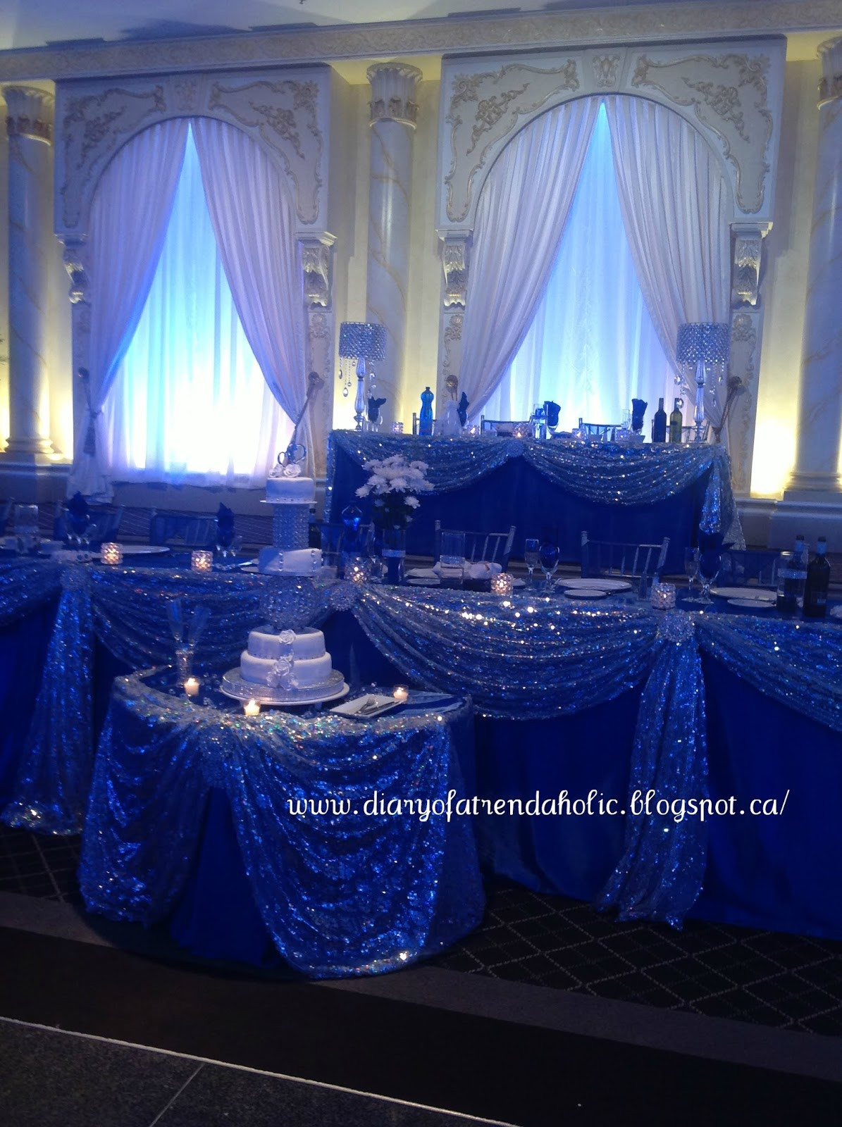 Blue And Silver Wedding Decorations
 Diary of a Trendaholic Blue and Silver Wedding