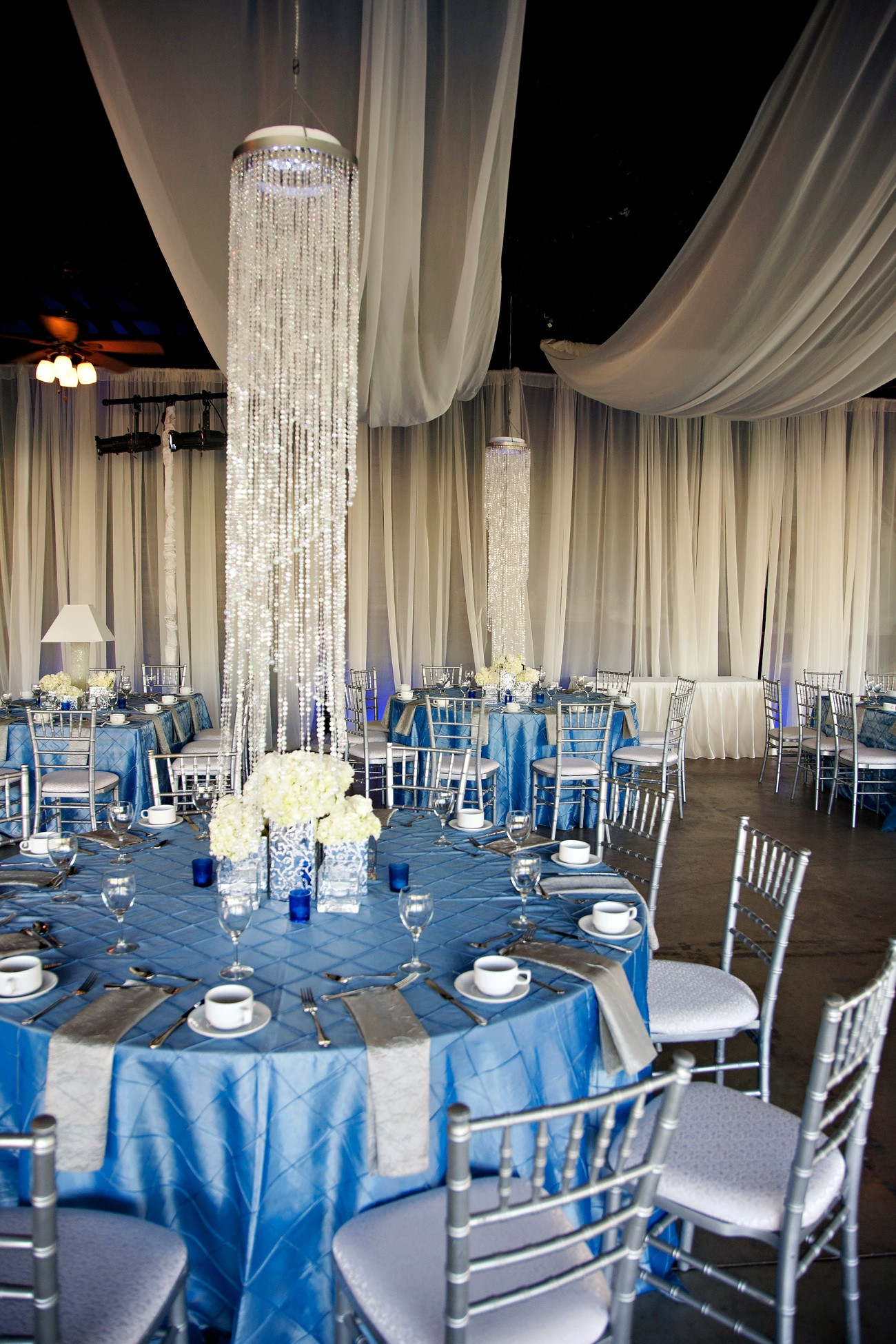 Blue And Silver Wedding Decorations
 elegant spring wedding with blue silver ivory wedding