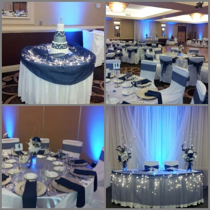 Blue And Silver Wedding Decorations
 pinterest navy silver weddings