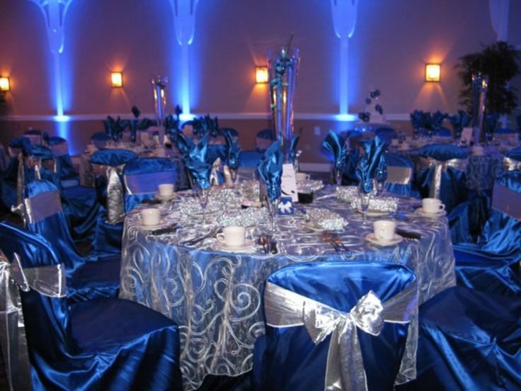 Blue And Silver Wedding Decorations
 Navy Blue And Silver Wedding Centerpieces