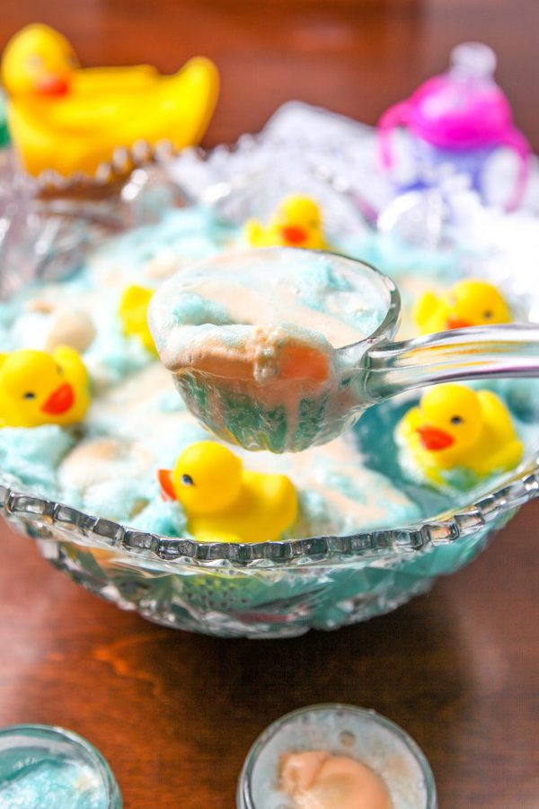 Blue Baby Shower Punch Recipes
 Super Frothy Blue Baby Shower Punch With Ducks