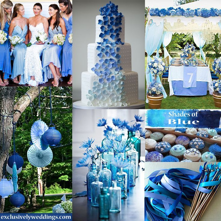 Blue Color Wedding Themes
 1000 images about Shades of Blue Wedding Theme on