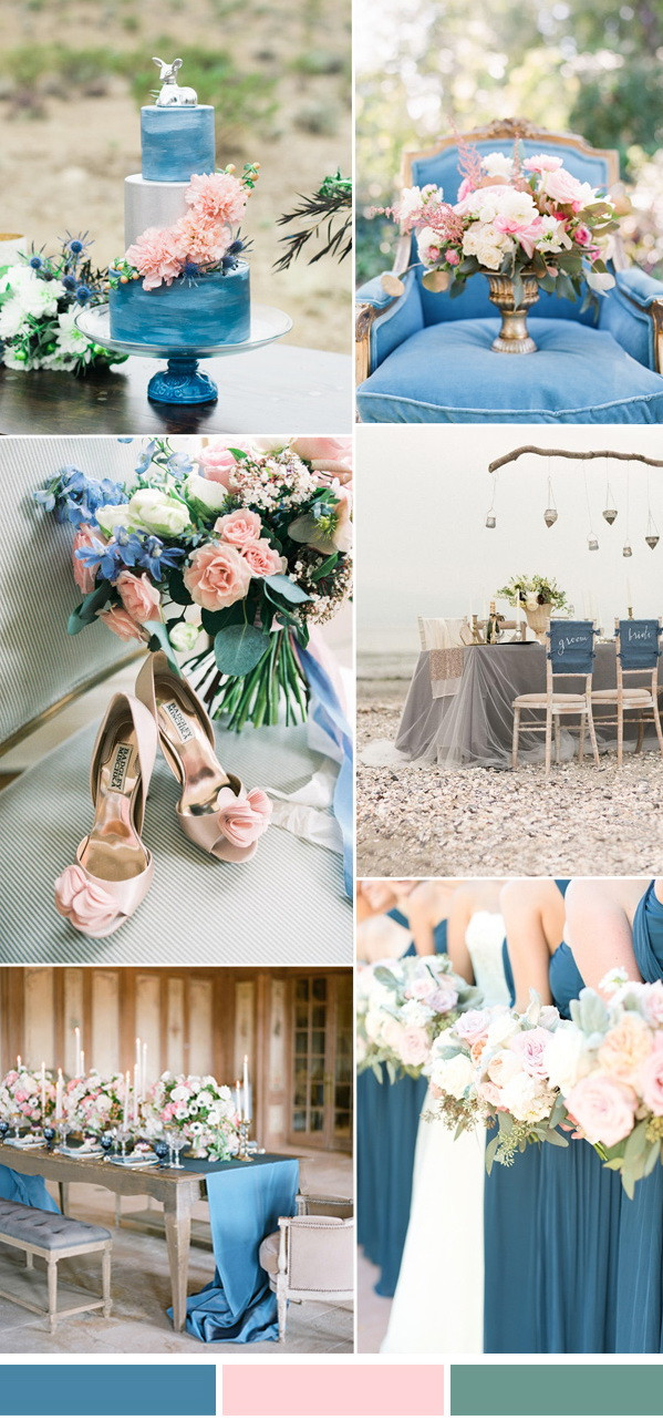 Blue Color Wedding Themes
 Spring Summer Wedding Color Ideas 2017 from Pantone