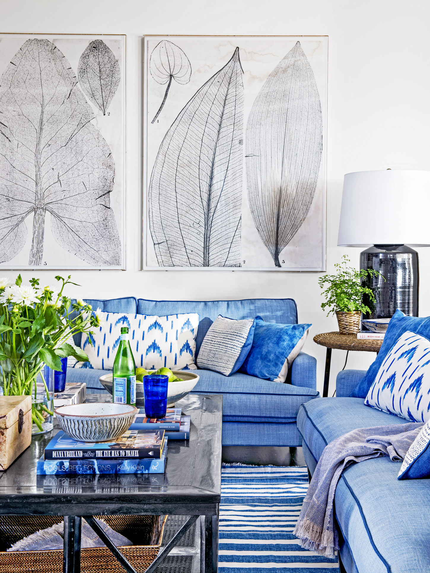 Blue Living Room Decor
 Blue and White Rooms Decorating with Blue and White