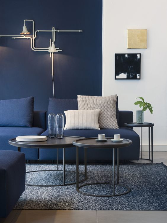 Blue Living Room Decor
 9 Interior Decor Living Rooms in Moody Blue Interiors By