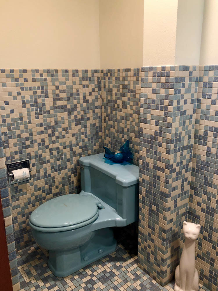 Blue Mosaic Bathroom Tiles
 Mosaic bathroom tiles 3 unique designs in Kim s 1962 house
