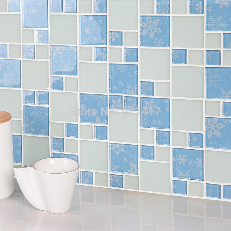 Blue Mosaic Bathroom Tiles
 Eastern Mediterranean light blue mosaic tiles HMGM1139B